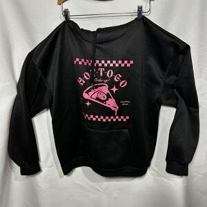 Black and Pink Graphic Women's Sweater